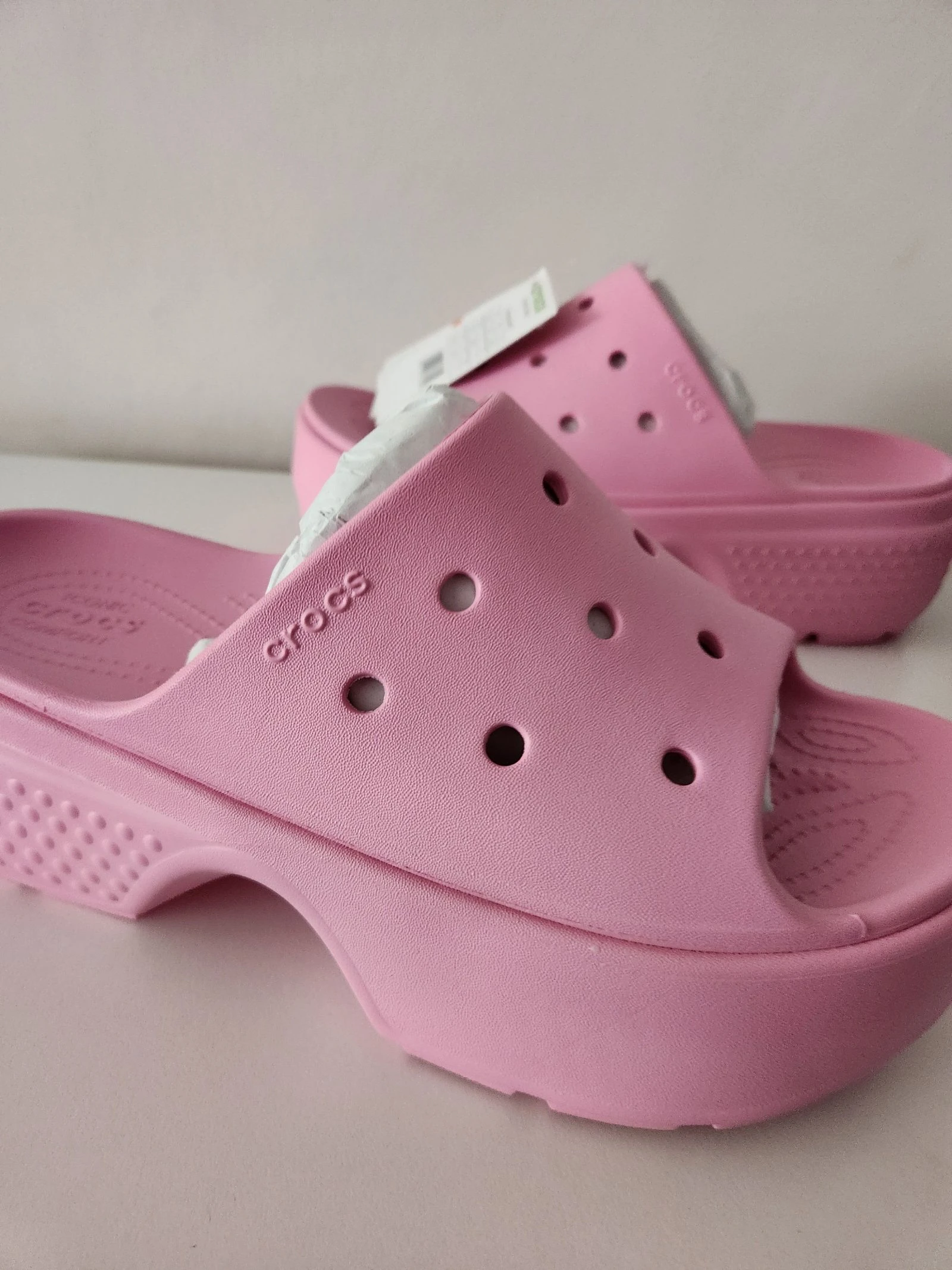 Crocs Mules Stomp Slide Pink Sandals – photo 4